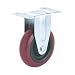 Woodstock International H0689 3" Red Polyurethane Fixed Caster
