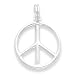 Sterling Silver Polished Peace Sign w/ Spring Ring Charm