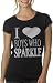 I Heart (Love) Boys Who Sparkle Glitter Printed T-shirt