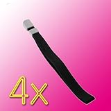 GTMax 4x Black Hand Wrist Straps for Nintendo Wii Remote Controller