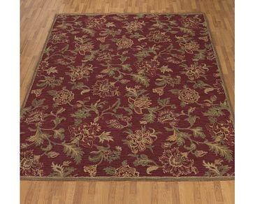 Pottery Barn Palampore Area Wool Rug Red