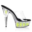 Pleaser Shoes Women's Delight-601BD, 5 3/4''Stiletto Heel Neon Bead Filled Platform Slide