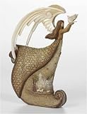 Pack of 2 Angel with Dove & Bethlehem Scene Christmas Figures