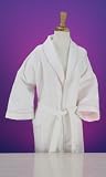 Turkish Cotton/Poly Spa Robe with Pink Piping, Up to Woman's Size 18