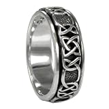 Silver Celtic Knot Spinner Worry Ring for men or women (sz 4-15)