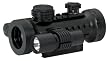 BSA 30-mm Stealth Tactical Rifle Scope with Illuminated Red, Green and Blue Dot, Laser and Flashlight