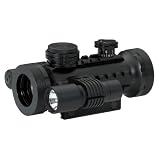BSA 30-mm Stealth Tactical Rifle Scope with Illuminated Red, Green and Blue Dot, Laser and Flashlight