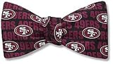 San Francisco 49ers football bow tie