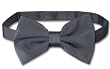 Vesuvio Napoli BOWTIE Solid CHARCOAL GREY Color Men's Bow Tie for Tuxedo or Suit