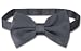 Vesuvio Napoli BOWTIE Solid CHARCOAL GREY Color Men's Bow Tie for Tuxedo or Suit
