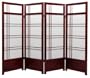 Fireplace - Short 4ft. Low Kumo Folding Japanese Shoji Screen Room Divider ( Rosewood )