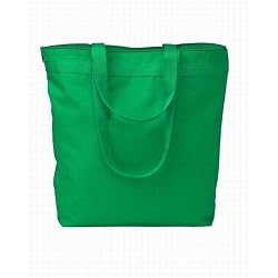 Liberty Bags Large Recycled Fiber Tote with Zipper Closure