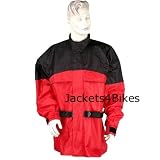 RAINWEAR RIDING GEAR RAINSUIT WATERPROOF JACKET RED