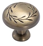 Amerock BP1581-EB Inspirations Leaf 1-1/4-Inch Diameter Knob, Elegant Brass