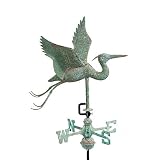 Roof Heron Weathervane - Antique Copper