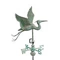 Roof Heron Weathervane- Antique Copper