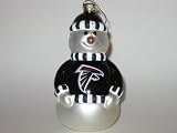 ATLANTA FALCONS 6 tall and 3 wide Blown Glass Snowman CHRISTMAS ORNAMENT