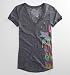 Roxy Little Bit Mocha V-Neck Tee