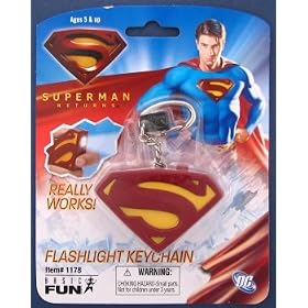 Superman Returns Flashlight Key Chain by Basic Fun by Basic Fun