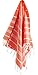 Cacala 100% Turkish Cotton Kitchen Tea Towels, Highly Absorbent Luxury Soft Quick Drying Dish Towel with Hanging Loop for Gym, Yoga, Bath, Sports, Cleaning and Kitchen (23 x 36), Orange
