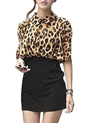 Sexy Leopard Print Polyester Mini Dress 