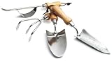 Strathwood 4-Piece Stainless Steel Garden Tool Set with Wood Handles