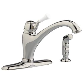 American Standard 4210S Collection Single-Control Kitchen Faucet with Pull Out Spray, Satin