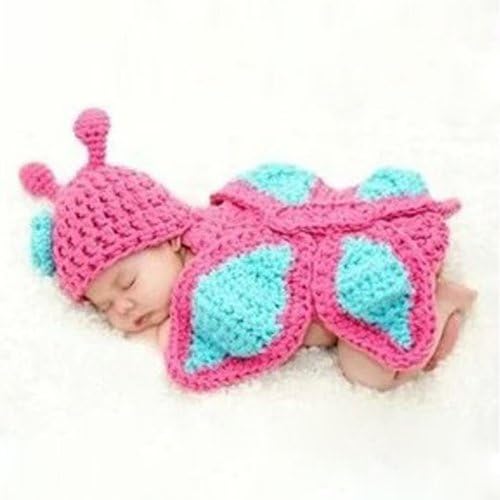 Bluesky Baby Girls Boy Newborn-9 Month Butterfly Knit Crochet Minnie Clothes Photo Prop Outfits