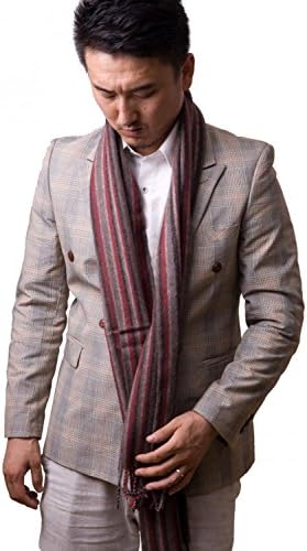 10'' x 75'' Soft &amp; Warm Winter Plaid Wool Scarf Fashion Long Men Muffler Scarves