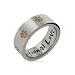 Eve's Addiction Unconditional Love Stainless Steel Golden Paw Print Ring, 5