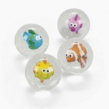 4 Tropical Fish Bouncing Balls by Party902