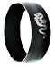 Onyx Black & Silver Grey Color Dragon Ring, Hypoallergenic Stainless Steel Band, Size 10