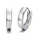 SoooKu Men Women 925 Sterling Silver Plated Studs Earrings Hoop Huggie Gift