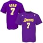 adidas Los Angeles Lakers #7 Lamar Odom Purple Net Player T-shirt
