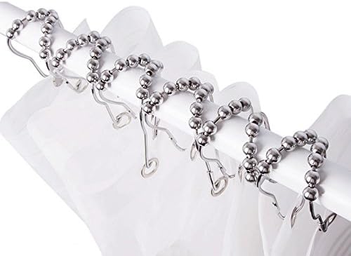 Alpharno Premium Stainless Steel Shower Curtain Hooks Rustproof Set of 12