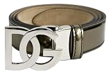 Dolce & Gabbana - Dolce & Gabbana 95cm Bronze Patent Leather D&G Logo Clasp Belt BC1975-A5468-80720-95