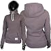 Eight2Nine Women Fleece Pullover, hoher Kragen, grau, Größe: M