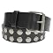 Boston Traveler Studded Leather Option Buckle Belt Black