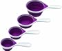 Chef'n SleekStor Collapsible Measuring Cup Set, Radicchio/Meringue, Set of 4