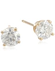 IGI Certified 14k Gold Round-Cut Diamond Studs (3/4 cttw, I-J Color, I1-I2 Clarity)