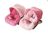 INFANT CAR SEAT COVER HOLLYWOOD PINK & PINK MINKY DOT