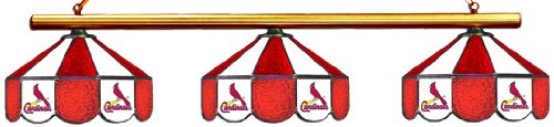 St. Louis Cardinals Pool Table Light - Stained Glass Shades