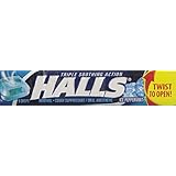 Halls Mentho-Lyptus Cough Suppressant, Ice Peppermint,  9-Count Drops (Pack of 20)