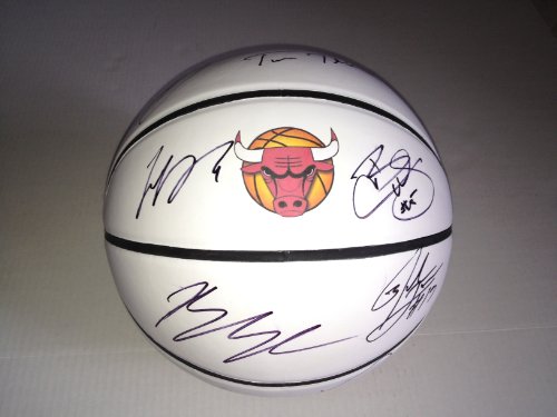 2012 CHICAGO BULLS Team Signed Autographed Logo NBA Basketball COA