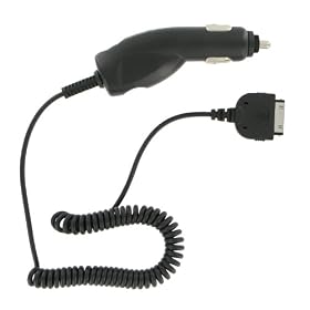 Kit iPod / iPhone 4, 4S, 3GS, 3GIn Car Charger 12/24 Volt - Black