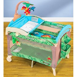 Buy Low Price Simplicity for Children Fisher-Price Rainforest Travel Tender Playard with Bassinet 5310RNF