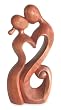 Wood statuette, 'Everlasting Kiss'