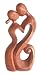 Wood statuette, 'Everlasting Kiss'