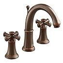 American Standard 7420.821.224 Portsmouth Widespread Faucet with Speed Connect Drain with Cross Handles, Crescent Spout, Oil Rubbed Bronze