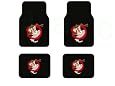 A Set of 4 Universal Fit Plush Carpet Floor Mats For Cars / Trucks - Looney Tunes Taz Whirl Wind